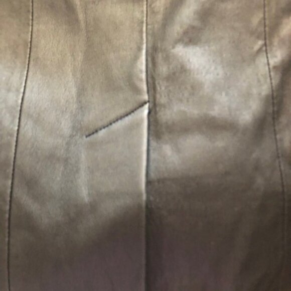 NWT $450 MACKAGE LUCILLE BLACK LAMBSKIN LEATHER MIDI PENCIL SKIRT US SIZE 10 - Picture 8 of 9